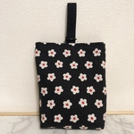 シューズ袋【レトロフラワー(BLACK)】
