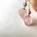 シーグラス▸︎▹︎ピンク❁︎ピアス＆イヤリング