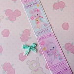 リボン幅25mm☆ダブルうさぎチケット柄