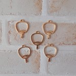 うちわのレジン枠・チャーム  5個