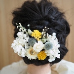 ドライフラワー髪飾り 成人式 結婚式