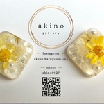 レジンお花黄色スクエア
