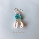 シェル×ターコイズ❁︎ピアス＆イヤリング