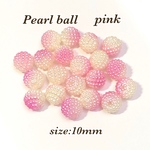 10mm 20個☆グラデーション ピンク☆アクリルビーズ パールボール