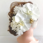 胡蝶蘭の髪飾り