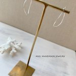 〜再販〜belleza〜silver925ハンマーテクスチャーひねりフープピアス 