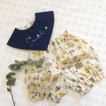 メッセージ花刺繍セットアップ  リバティ