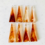Clear Brown Triangle Beads