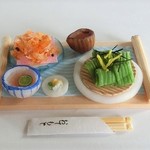 夏のお茶そうめん・桜エビのかき揚げセット 