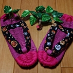 ♡ 布ぞうり ♡Loralie Designs Dear Doggie Dots Black ♡進化バージョン