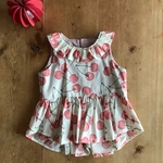 SALE フリル襟ペンギンチュニック さくらんぼ  100