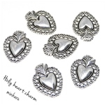6pcs)holy heart charm