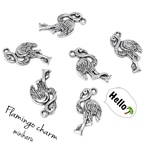 6pcs)Flamingo charm