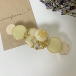 ホワイトイエローキラキラレジンバレッタ