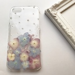 紫陽花のスマホケース スマホカバー