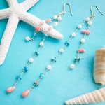 ターコイズ＆珊瑚 ピアス