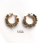 ＊シャンパンゴールドのフープピアス＊【ゴールド】