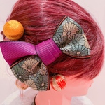 ⭐畳のへりリボン⭐たたみのへり⭐お祭り髪飾り⭐卒業式⭐花火⭐入学式⭐ヘッドドレス⭐水引髪飾り☆成人式