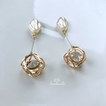 ガラスパール×incrystal＊イヤリング 