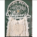 ビック ホワイト マクラメ フェザー ドリームキャッチャー