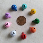 13mmのまんまる鈴　カラフルアソート１５個セット Z8 