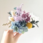 ネイビーブルーの紫陽花の髪飾り
