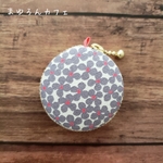 【NEW】マカロンポーチ　紫陽花　グレー②　スモーキーピンク