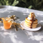 パンケーキキーホルダー バナナチョコレート