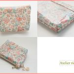 ★LIBERTY　Felicite　フェリシテ　49OR　ビニコのクリアmini マチ付カードポーチ　★パスケース、小物入れにも♪　