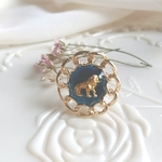 ♡再販③♡ vintage chain ring ライオンのヴィンテージチェーンリング B (ネイビー・一般的なフリーサイズ)