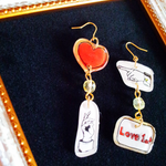 ハートと指差しピアス【sale】