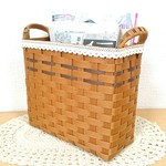 【12月セール♪】マガジンラック（キャラメル×茶×レース）