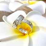 ハワイアンジュエリー ペア リング 指輪 シルバー 綺麗な透かし彫り 7号 〜 23号