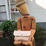 ２層の長財布/ふんわり長財布/ハンドメイド革作品/ヌメ色