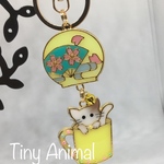  SALE！光る風鈴キーホルダー マグカップネコ