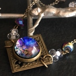 【MERY記事掲載作品】　再販×10  夜の魔術部 人魚の鱗 マジカルカボション ブレスレット