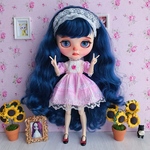 [限定花柄ワンピース洋服] リカちゃんジェニーちゃんブライスmomoko初代リカちゃん1/6人形ドール用服blythe