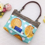 N様専用携帯用*本革持ち手おしりふきポーチ*ビスケット+チョコレート
