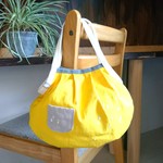 雨粒刺繍のグラニーバッグ