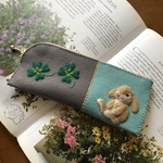 🐰felt de patchworkうさぎのペンケース🐰
