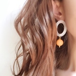 ヴィンテージビーズピアス/イヤリング ミモザ