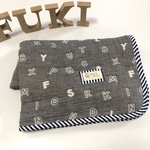 送料込み ふわふわ6重ガーゼブランケット 大サイズ   アルファベット