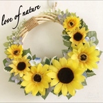 【特別特価】夏色♡ひまわり畑のナチュラルリース♡夏リース*・゜゜・*:.。..。.:*・