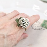 布花 プチシロツメ草リング