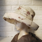 つば広 シャーリング＊コットン＊レディース 帽子 ハット UV対策