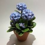 紫陽花 粘土の花鉢 ミニチュア