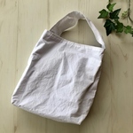 ワンハンドルバック✿シワ加工のホワイト×ストライプ