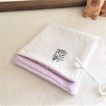 *大人乙女のちょっと上品なシンプル刺繍ステッチハンカチ*milk&pinklavendercolor*クロッカス