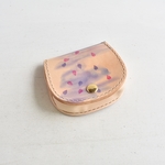 【春限定】革の手染め財布　「桜 No.13（馬蹄型小銭入れ/コインケース）」