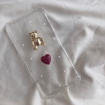 bear×heart iphone case